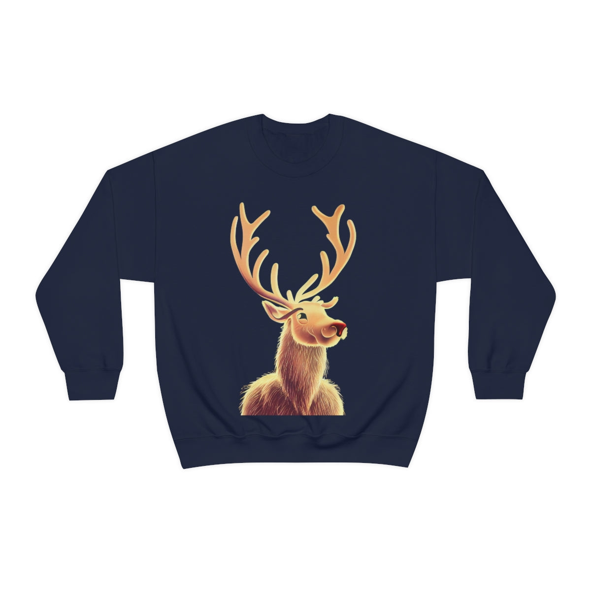 Reindeer Christmas Original Art. Unisex Heavy Blend Crewneck Sweatshirt.