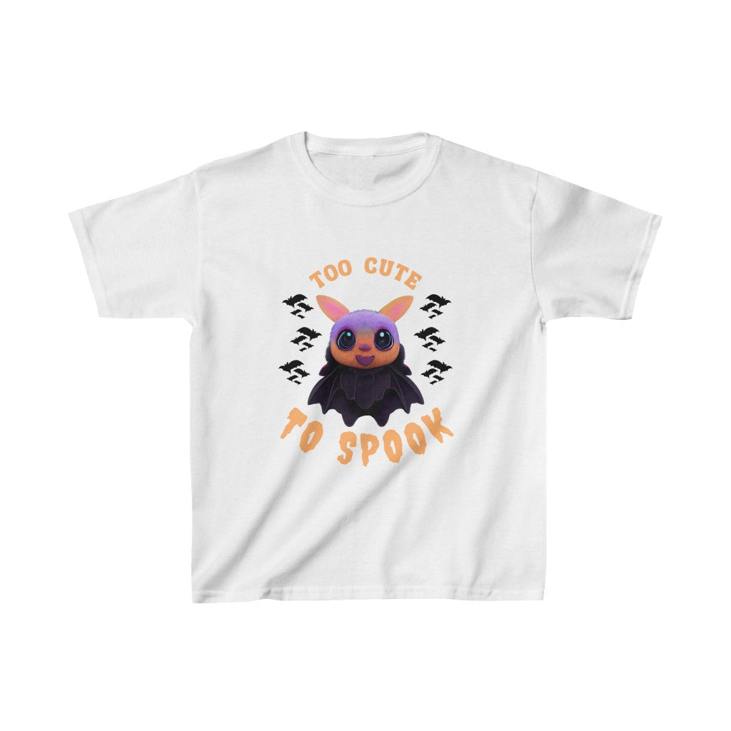 Too Cute Bat Wishing You A Happy Halloween. Unisex Heavy Cotton Tee. Kids Heavy Cotton™ Tee.