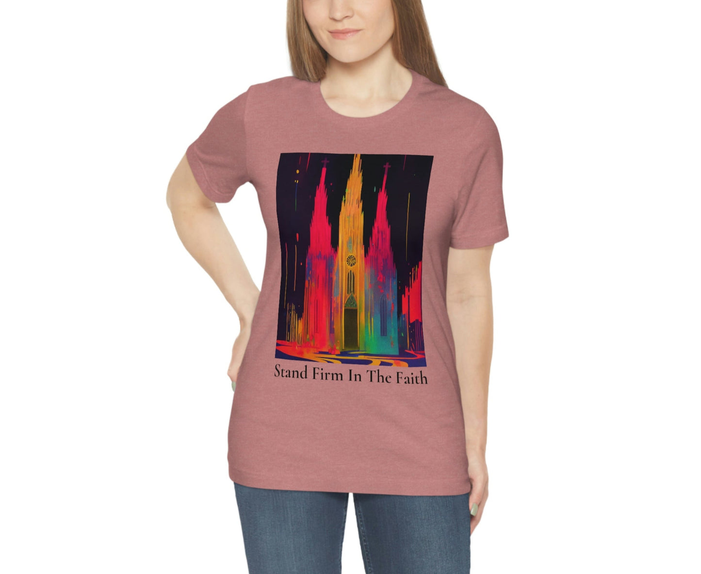 Stand Firm In The Faith. Original Art. Unisex Jersey Short Sleeve Tee.