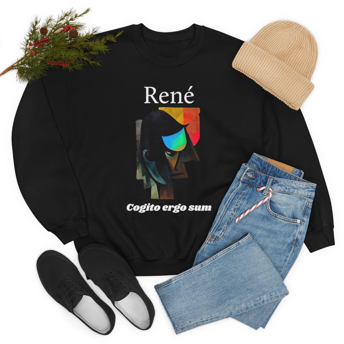 I Think Therefore I Am - Original Art. Unisex Heavy Blend Crewneck Sweatshirt.