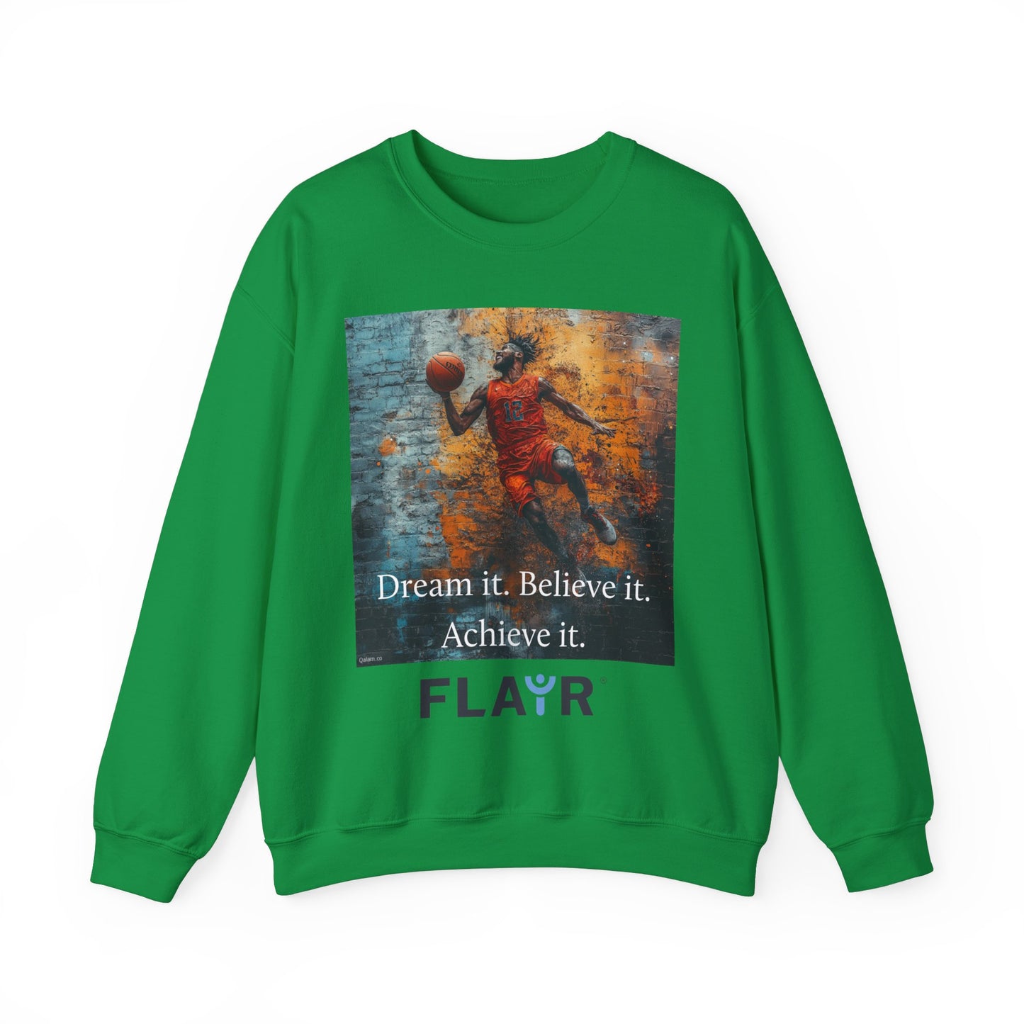Dream it. Believe it. Achieve it. Unisex Heavy Blend Crewneck Sweatshirt.