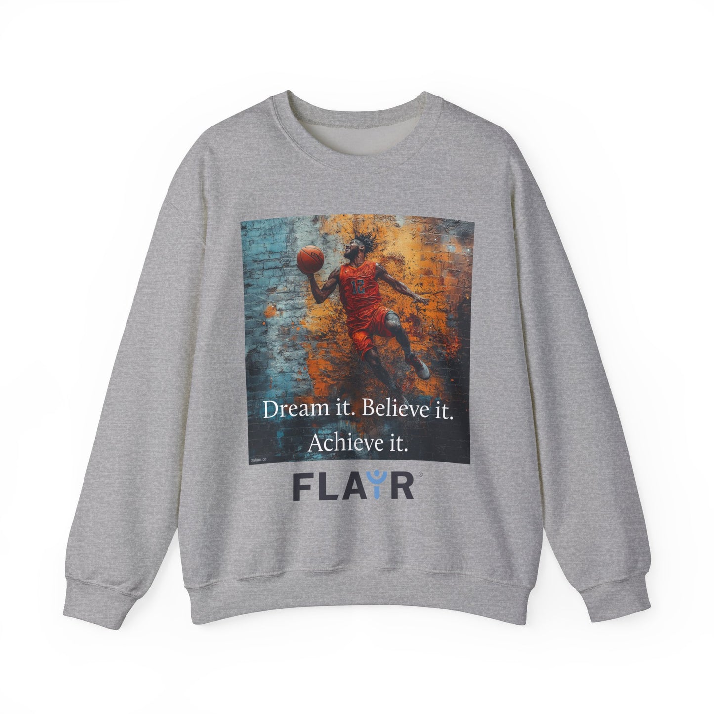 Dream it. Believe it. Achieve it. Unisex Heavy Blend Crewneck Sweatshirt.