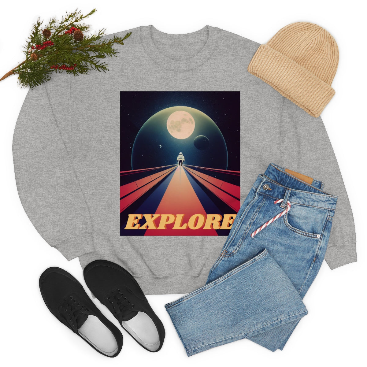 Explore Strange New Planets. Unisex Heavy Blend Crewneck Sweatshirt.