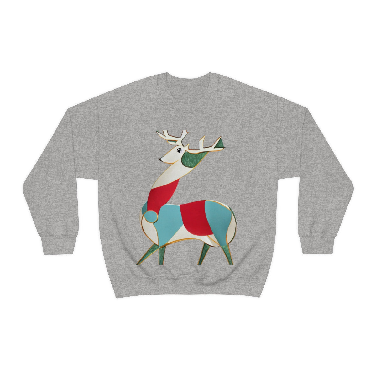 Classic Reindeer Original Art. Unisex Heavy Blend Crewneck Sweatshirt.