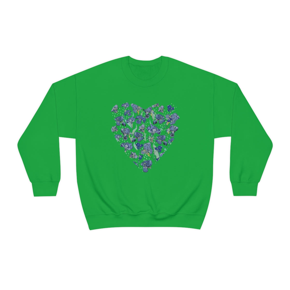 Blue Wildflowers. Unisex Heavy Blend Crewneck Sweatshirt.
