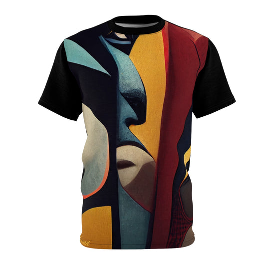 Good Vs. Evil. Original Artwork. Unisex AOP Cut & Sew Tee.