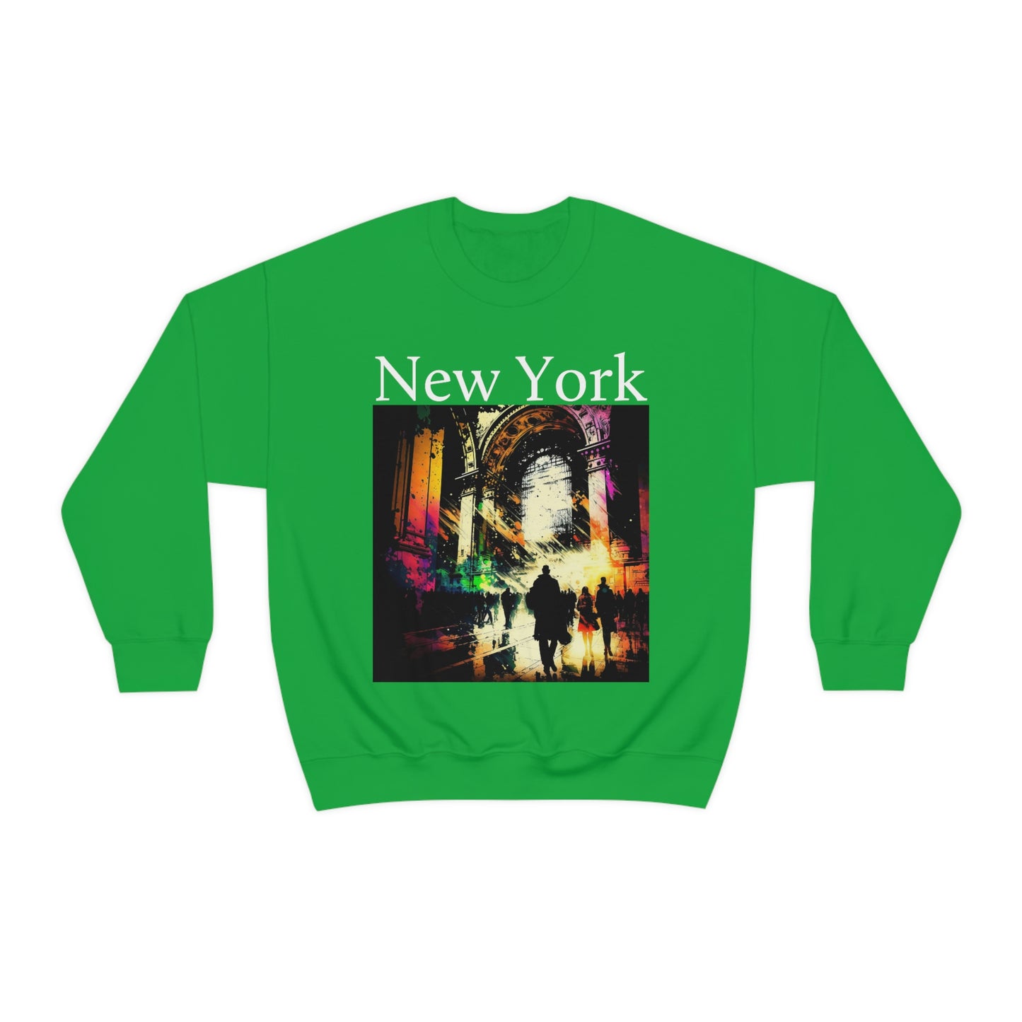 Rush Hour By Grand Central New York City. Original Art. Unisex Heavy Blend Crewneck Sweatshirt.