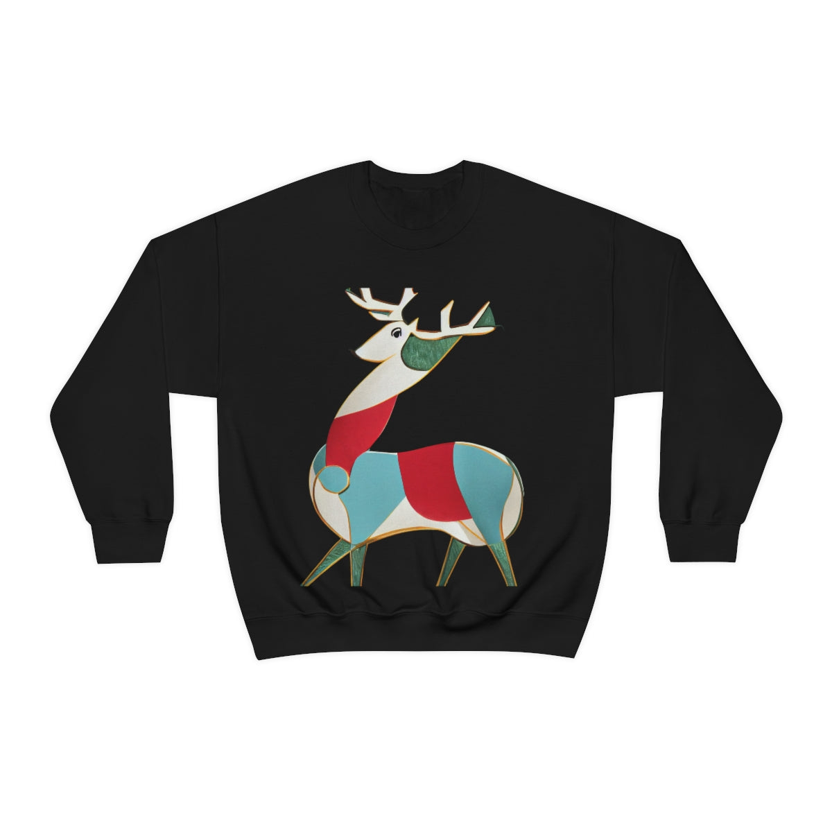 Classic Reindeer Original Art. Unisex Heavy Blend Crewneck Sweatshirt.