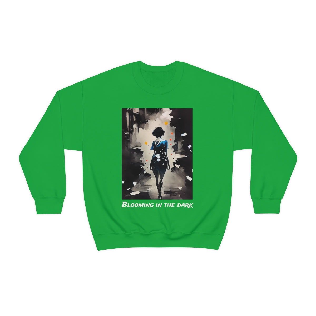 Blooming In The Dark - Original Art. Unisex Heavy Blend Crewneck Sweatshirt.