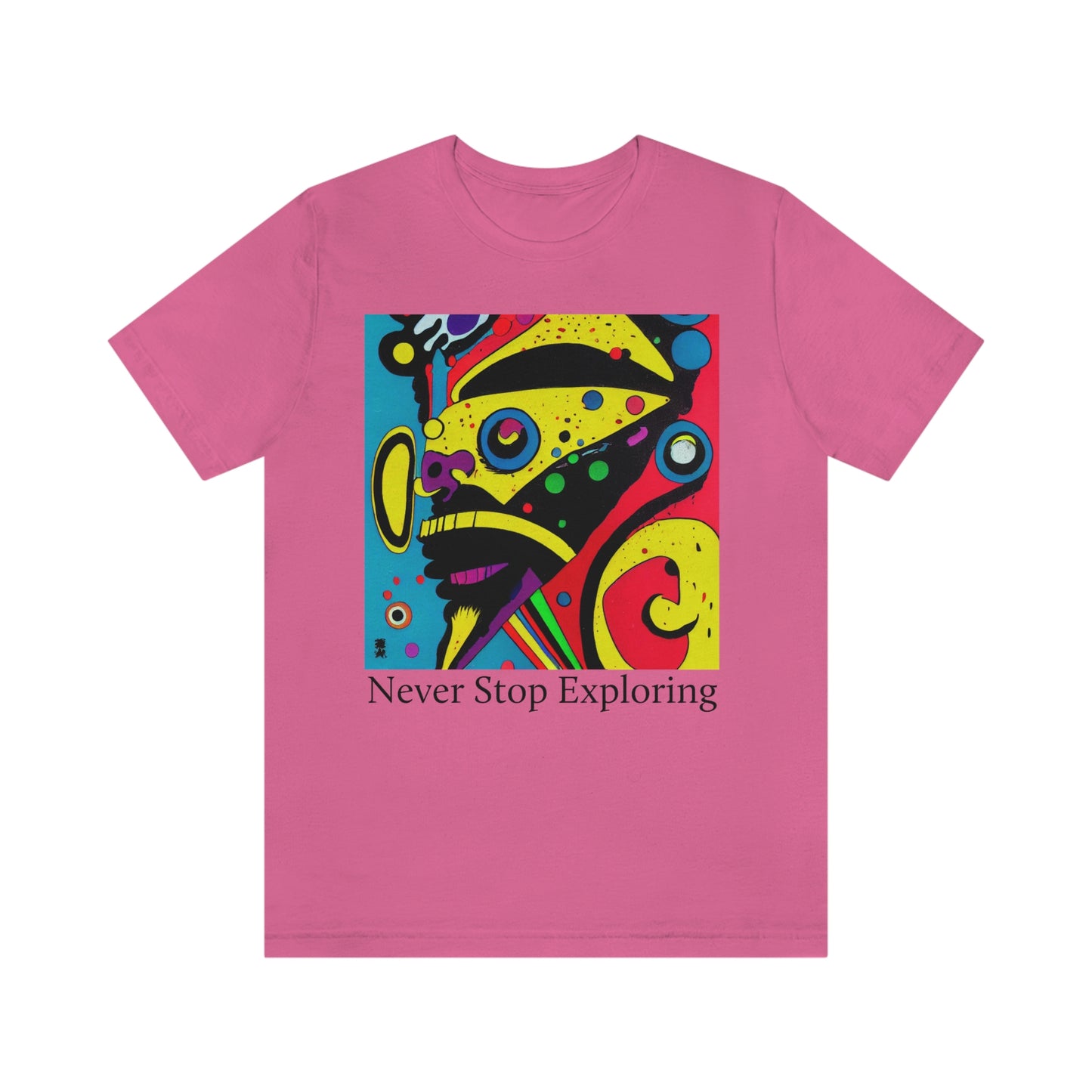 Never Stop Exploring. Original Art. Unisex Jersey Short Sleeve Tee.
