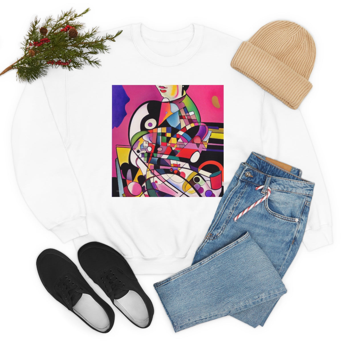 Multitasking - Original Art. Unisex Heavy Blend Crewneck Sweatshirt.