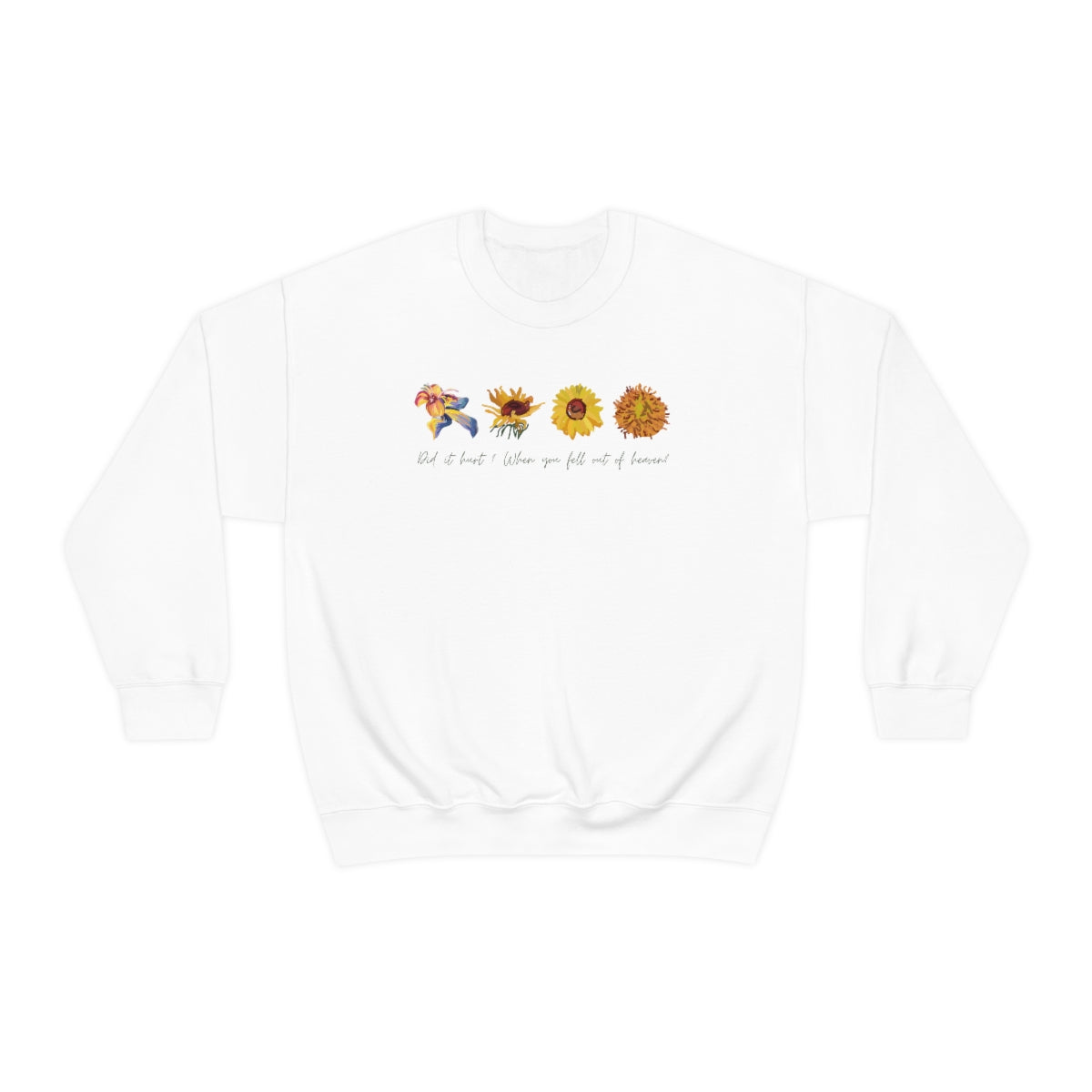 Wild flowers and Sunflowers Sweatshirt. Unisex Heavy Blend Crewneck Sweatshirt.