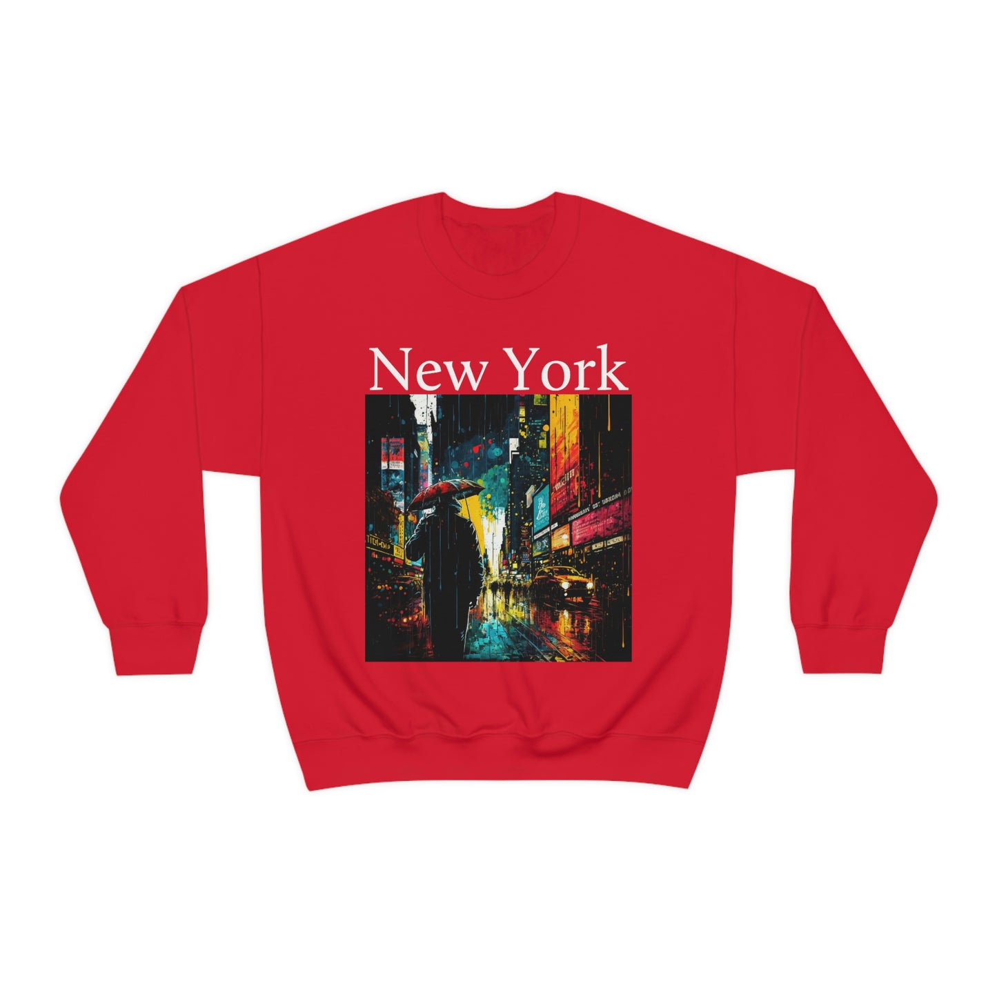 Times Square, New York City. Original Art. Unisex Heavy Blend Crewneck Sweatshirt.