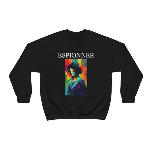 The Spy - Original Art Remembering The Most Famous Woman Spy in WW2. Unisex Heavy Blend Crewneck Sweatshirt.
