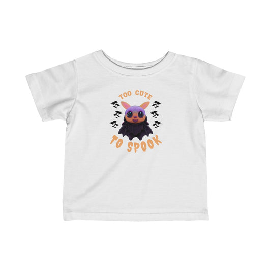 Too Cute Bat Wishing You A Happy Halloween. Unisex Heavy Cotton Tee. Infant Fine Jersey Tee.