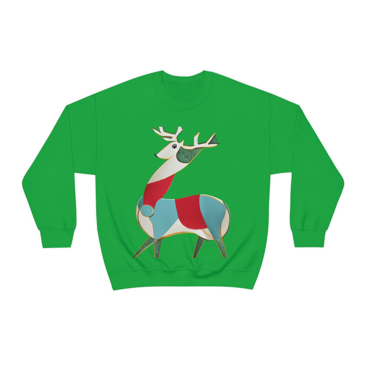 Classic Reindeer Original Art. Unisex Heavy Blend Crewneck Sweatshirt.