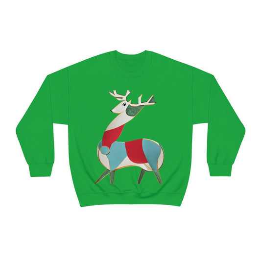 Classic Reindeer Original Art. Unisex Heavy Blend Crewneck Sweatshirt.