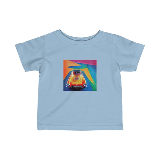 Streamline Sports Car. Original Art. Unisex Heavy Cotton Tee. Infant Fine Jersey Tee.