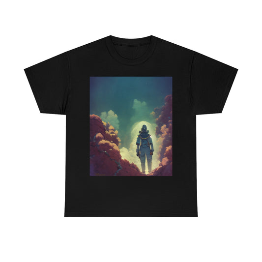 Astronaut Lost in Space. Original Artwork. Unisex Heavy Cotton Tee.
