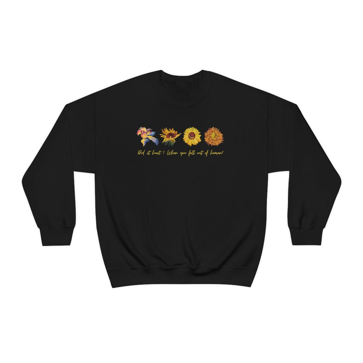 Wild flowers and Sunflowers Sweatshirt. Unisex Heavy Blend Crewneck Sweatshirt.