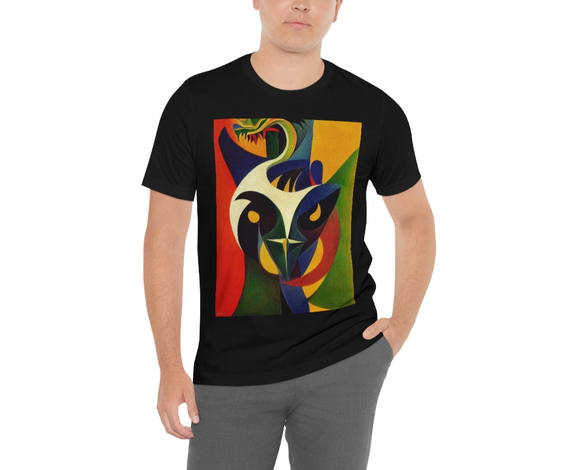 Controlling A Dragon Is An Illusion. Original Art. Unisex Jersey Short Sleeve Tee.