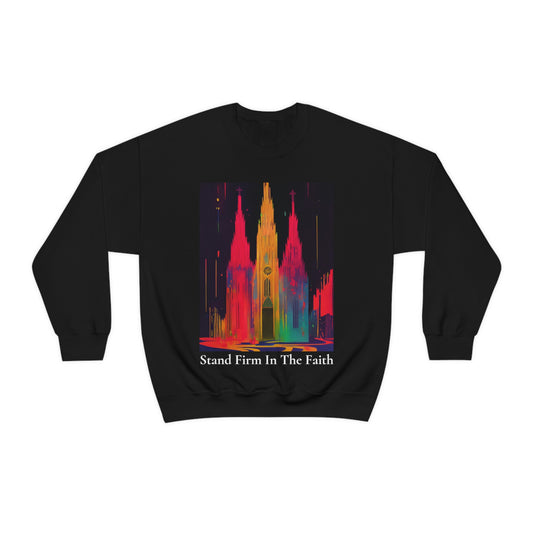 Stand Firm In The Faith. Original Art. Unisex Heavy Blend Crewneck Sweatshirt.