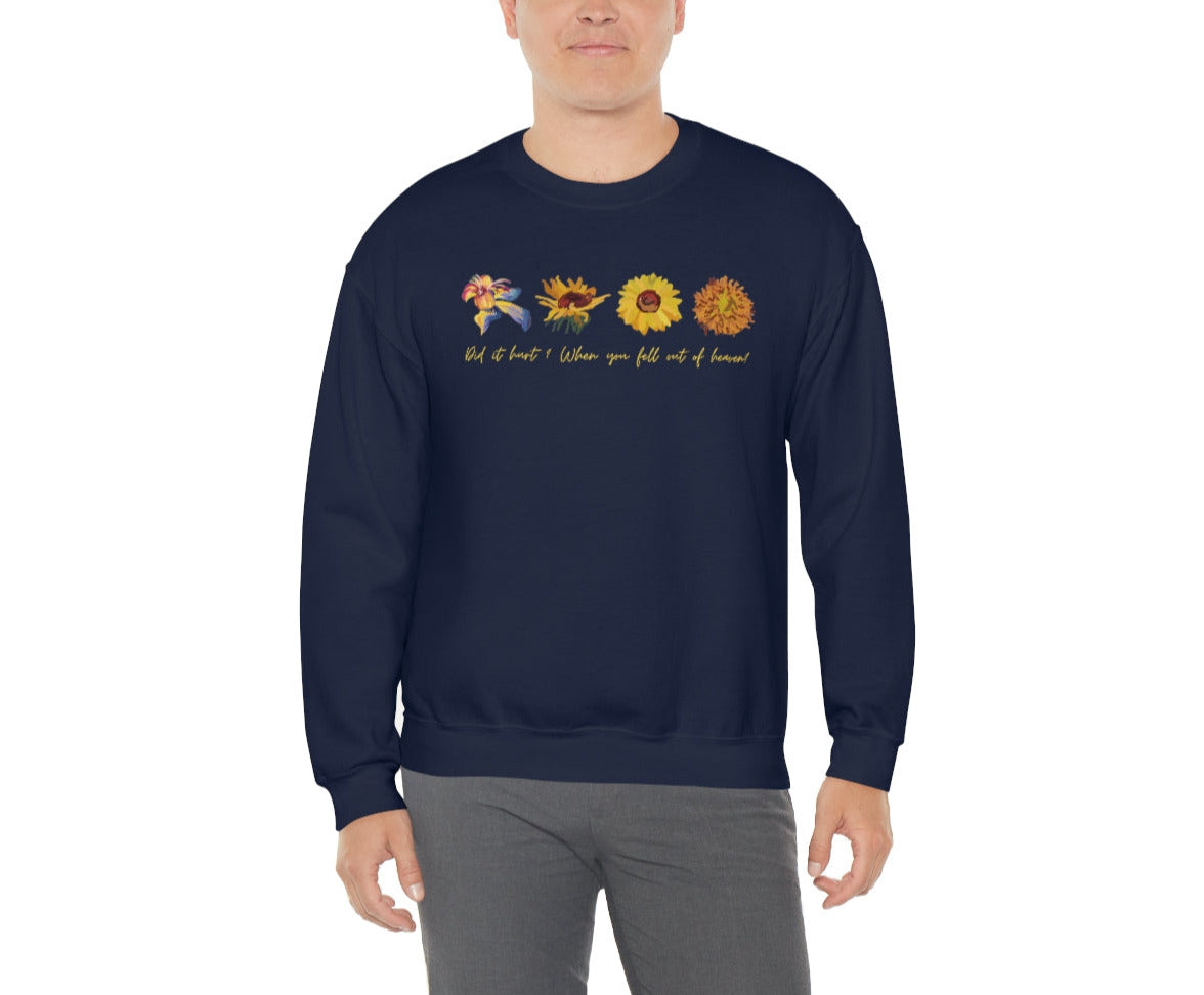 Wild flowers and Sunflowers Sweatshirt. Unisex Heavy Blend Crewneck Sweatshirt.
