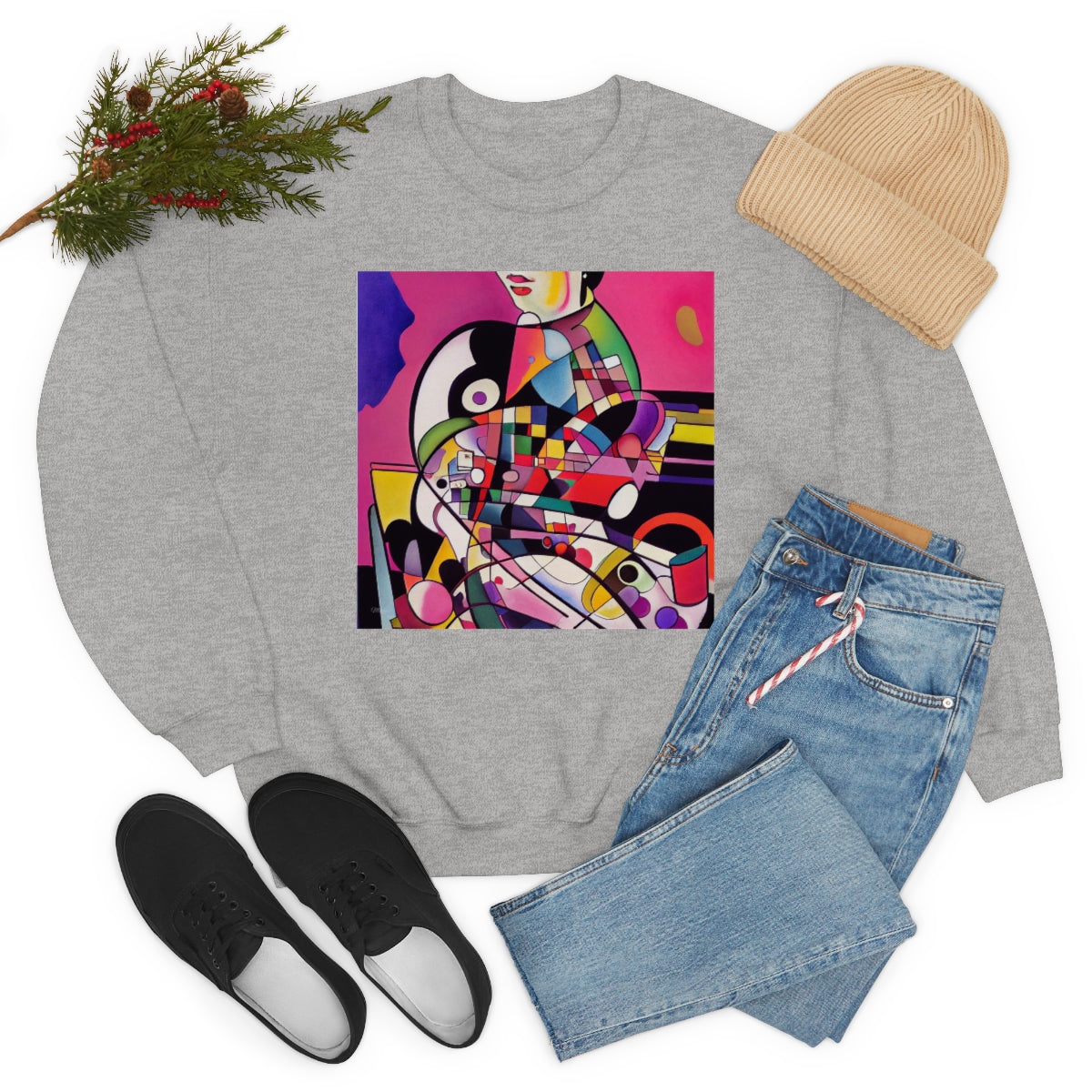 Multitasking - Original Art. Unisex Heavy Blend Crewneck Sweatshirt.