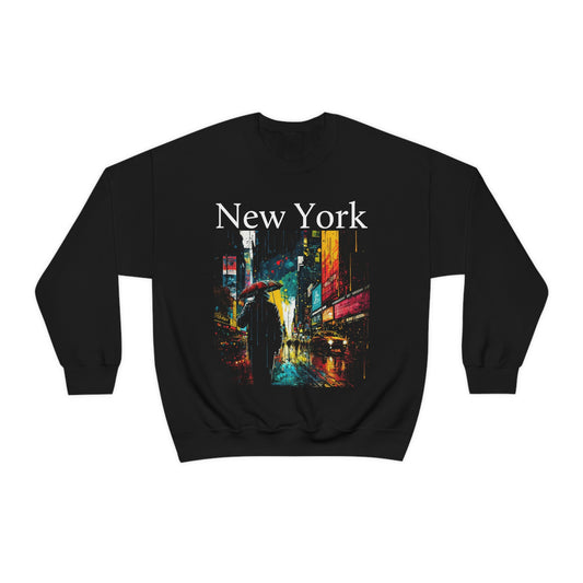 Times Square, New York City. Original Art. Unisex Heavy Blend Crewneck Sweatshirt.