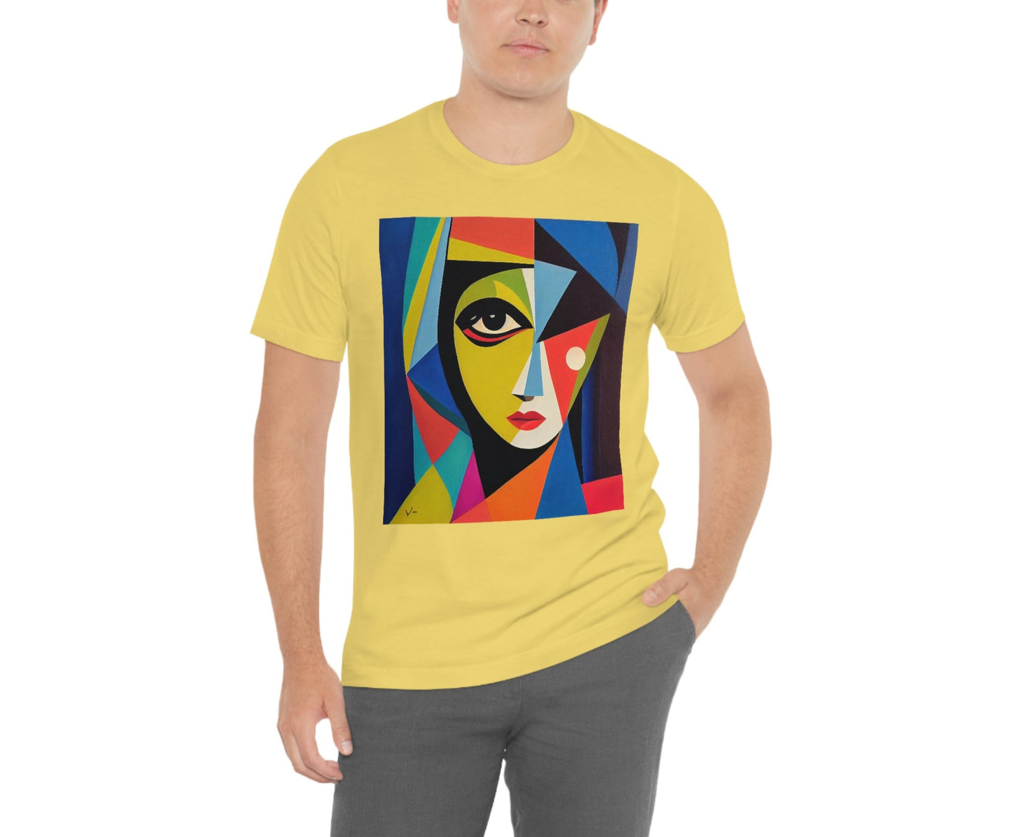 Alexandria A Cubism Original Art. Unisex Jersey Short Sleeve Tee.