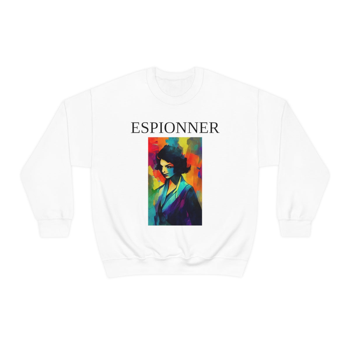 The Spy - Original Art Remembering The Most Famous Woman Spy in WW2. Unisex Heavy Blend Crewneck Sweatshirt.