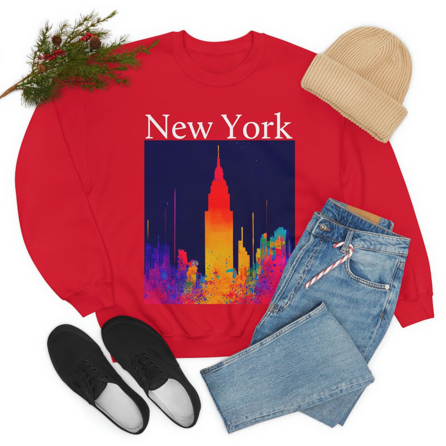 Empire State Of Creative. Original Art. Unisex Heavy Blend Crewneck Sweatshirt.