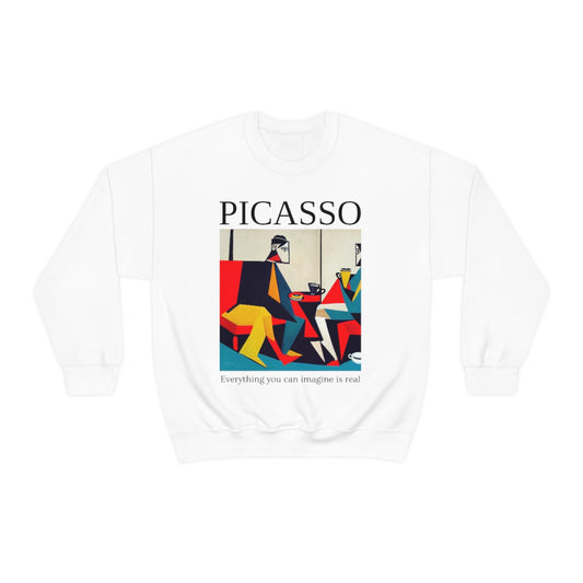 Everything You Can Imagine Is Real - Original Art Inspired By Picasso artwork. Unisex Heavy Blend Crewneck Sweatshirt.