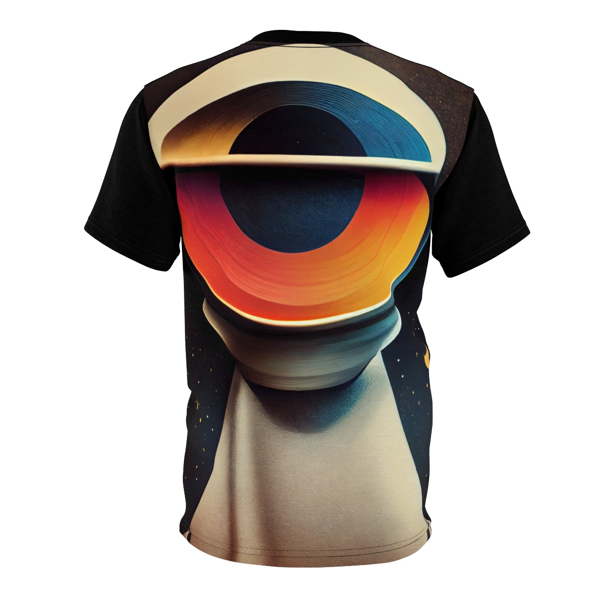 Futuristic Space Music Studio. Original Artwork. Unisex AOP Cut & Sew Tee.