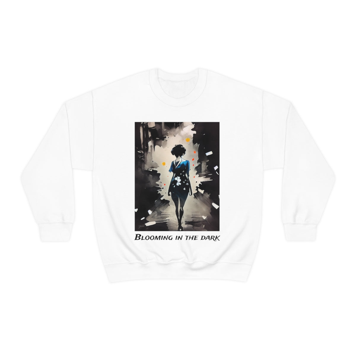 Blooming In The Dark - Original Art. Unisex Heavy Blend Crewneck Sweatshirt.