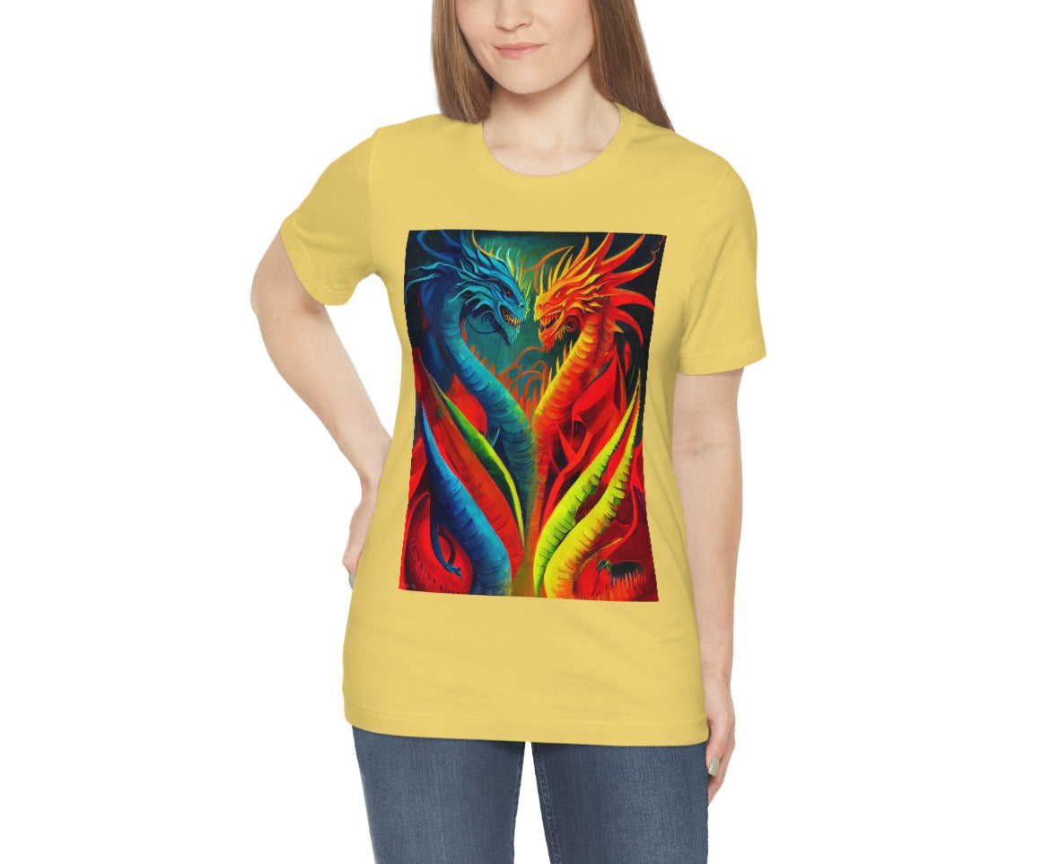 Dance of The Dragons. Original Art. Unisex Jersey Short Sleeve Tee.