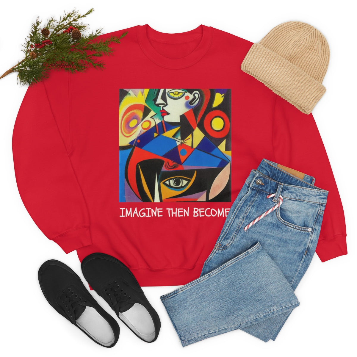 Imagine Then Become - Original Art. Unisex Heavy Blend Crewneck Sweatshirt.