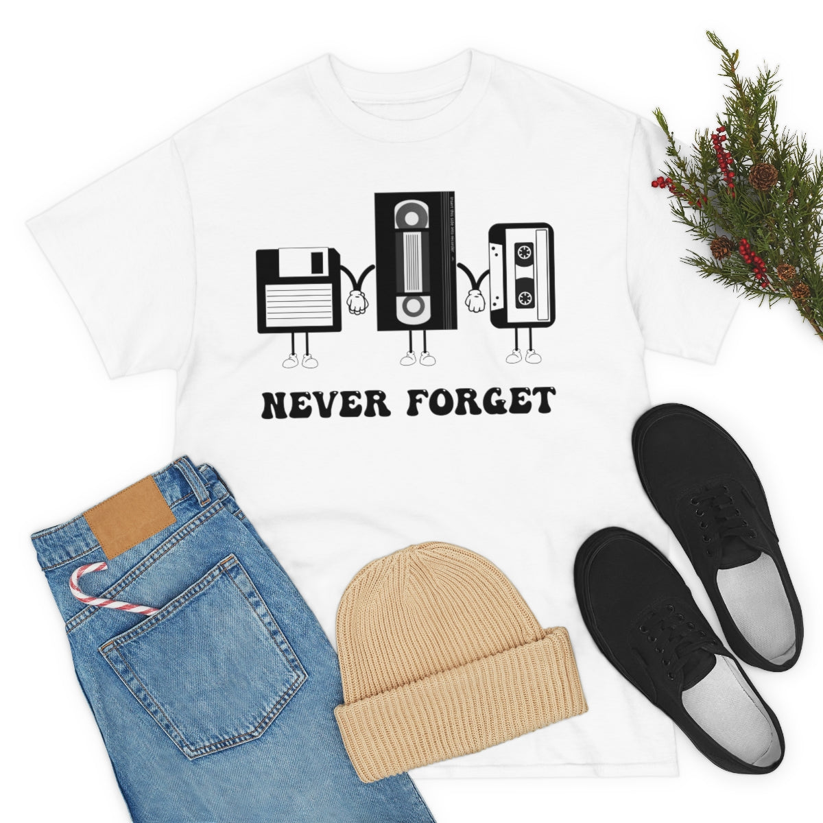 Never Forget Our Nostalgia Origins! Unisex Heavy Cotton Tee.
