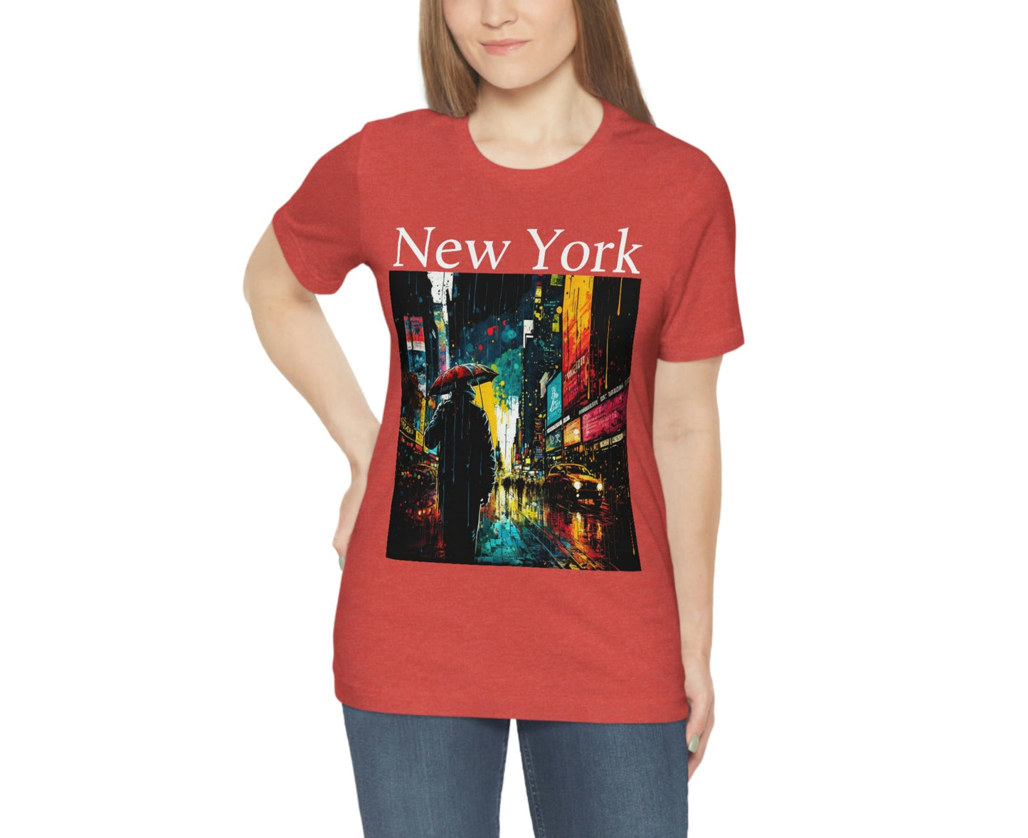 Times Square, New York City. Original Art. Unisex Jersey Short Sleeve Tee.