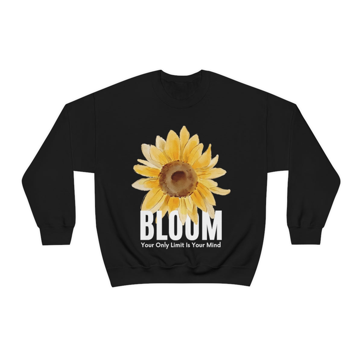 Bloom Your Only Limit Is Your Mind. Unisex Heavy Blend Crewneck Sweatshirt.