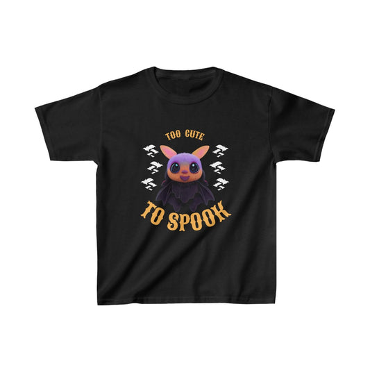 Too Cute Bat Wishing You A Happy Halloween. Unisex Heavy Cotton Tee. Kids Heavy Cotton™ Tee.