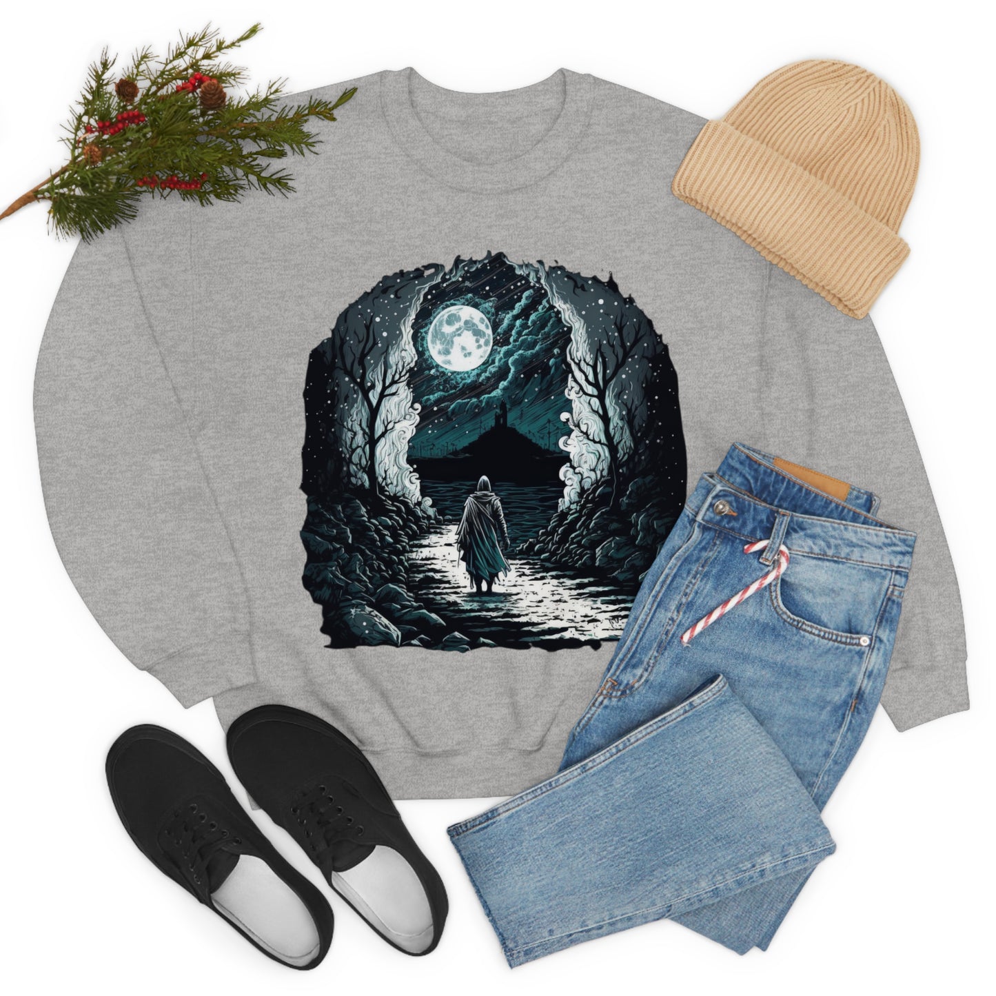 Life is a journey, enjoy the ride. Original Art. Unisex Heavy Blend Crewneck Sweatshirt.