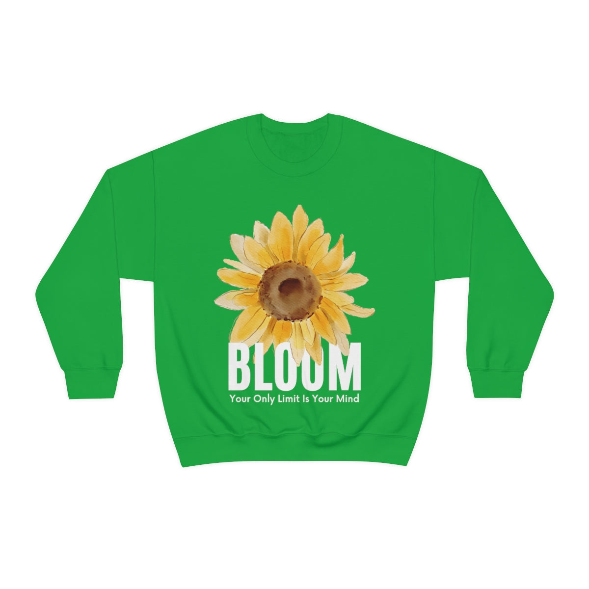 Bloom Your Only Limit Is Your Mind. Unisex Heavy Blend Crewneck Sweatshirt.