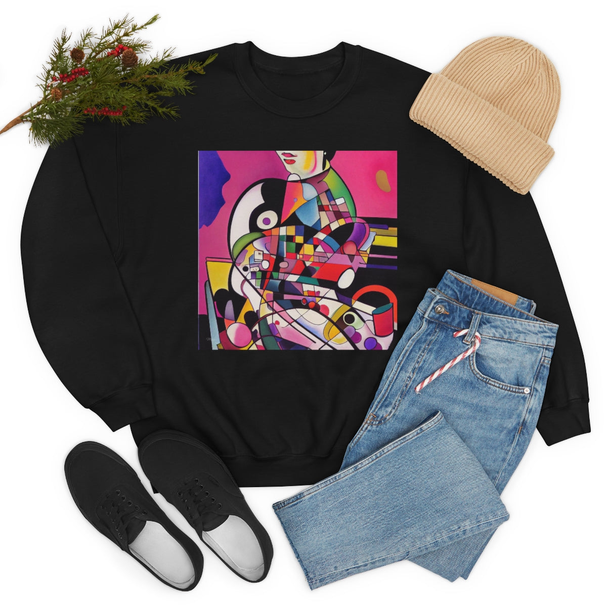 Multitasking - Original Art. Unisex Heavy Blend Crewneck Sweatshirt.