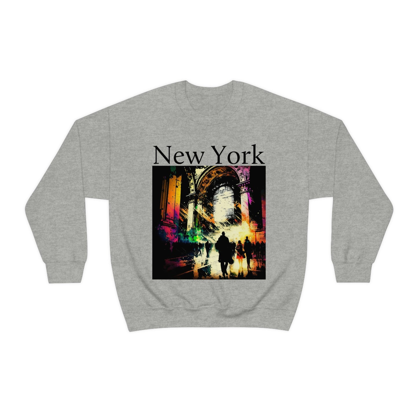 Rush Hour By Grand Central New York City. Original Art. Unisex Heavy Blend Crewneck Sweatshirt.