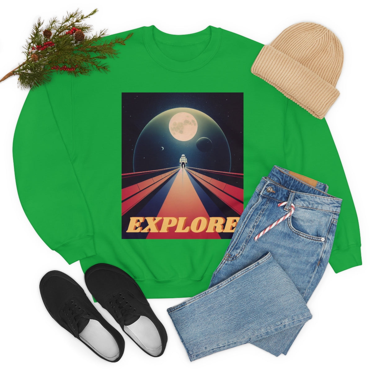 Explore Strange New Planets. Unisex Heavy Blend Crewneck Sweatshirt.