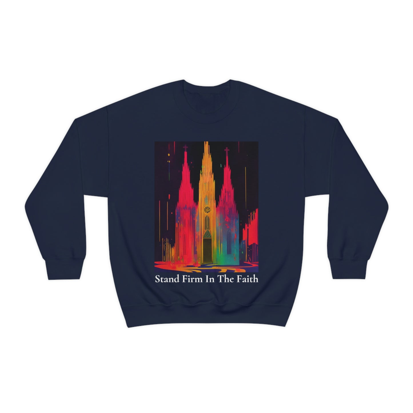 Stand Firm In The Faith. Original Art. Unisex Heavy Blend Crewneck Sweatshirt.
