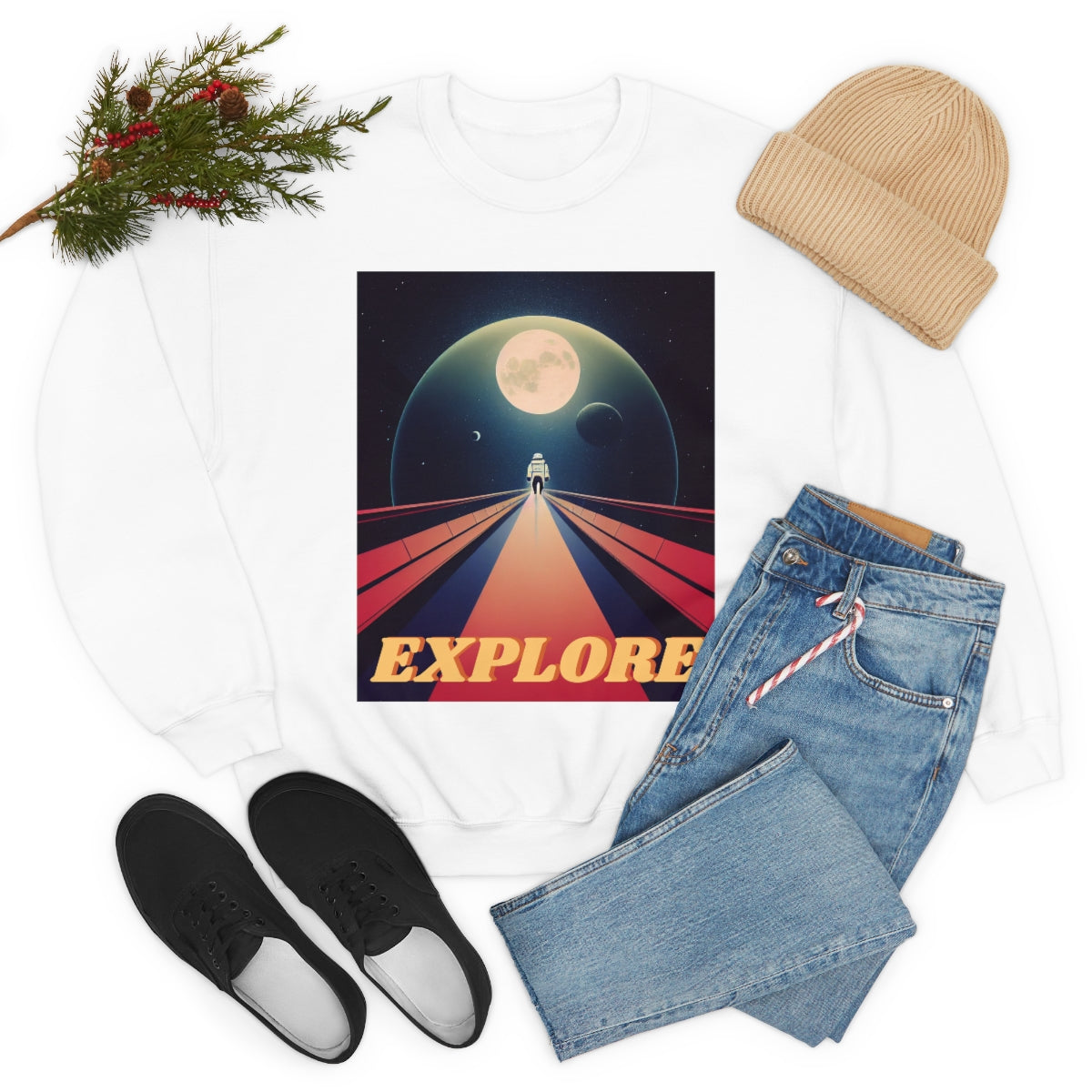 Explore Strange New Planets. Unisex Heavy Blend Crewneck Sweatshirt.
