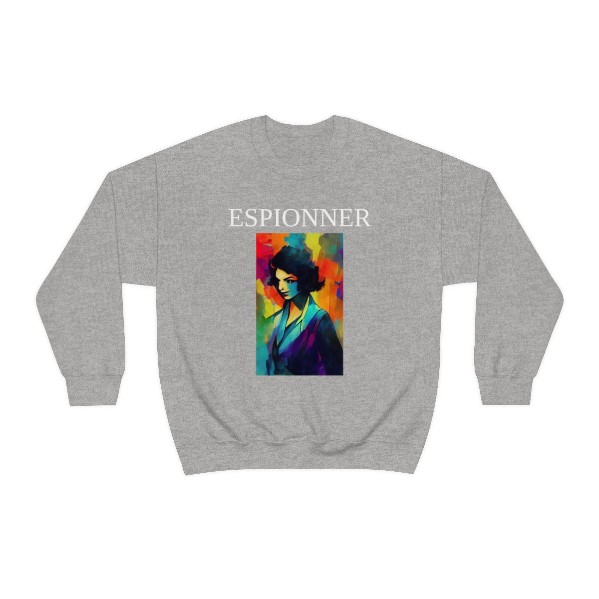 The Spy - Original Art Remembering The Most Famous Woman Spy in WW2. Unisex Heavy Blend Crewneck Sweatshirt.