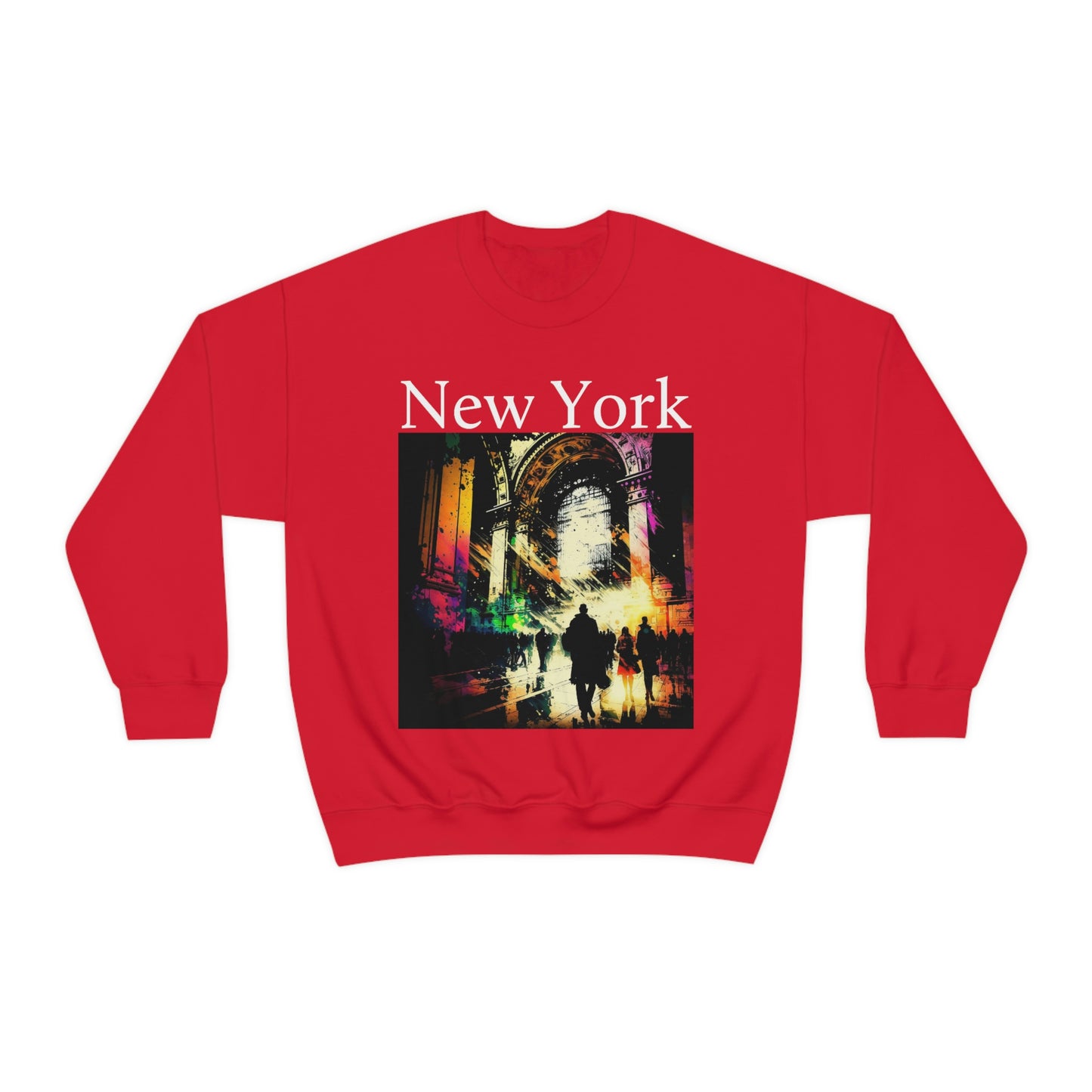 Rush Hour By Grand Central New York City. Original Art. Unisex Heavy Blend Crewneck Sweatshirt.